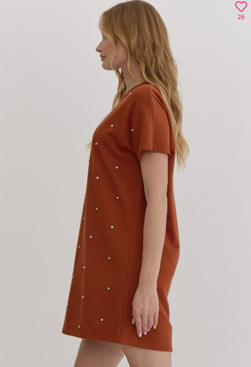 Rhinestones T-Shirt Dress