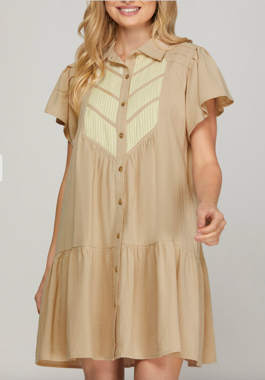 1639 Button Down Indian Dress