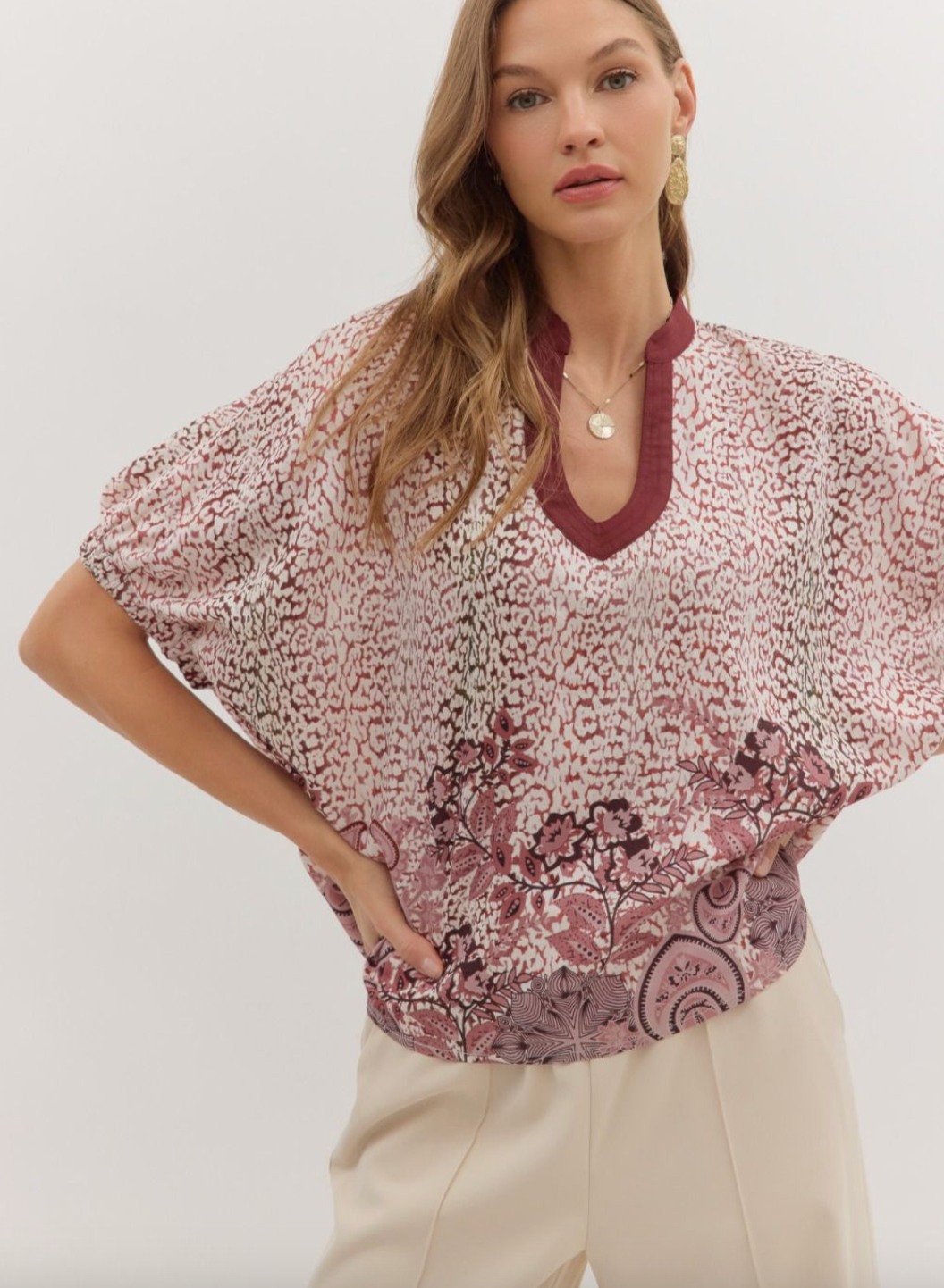 1804 Bubble Print Top