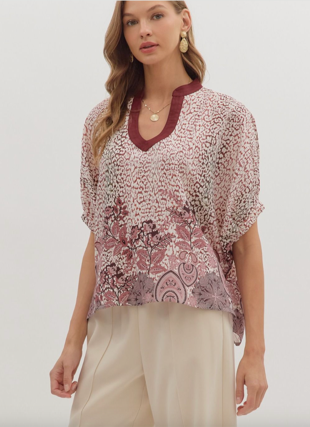 1804 Bubble Print Top