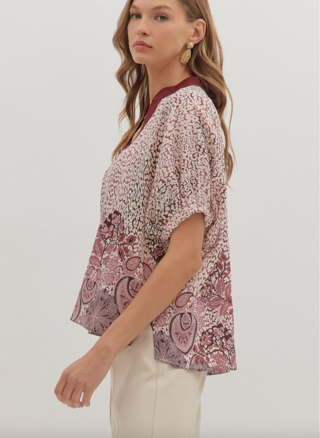 1804 Bubble Print Top