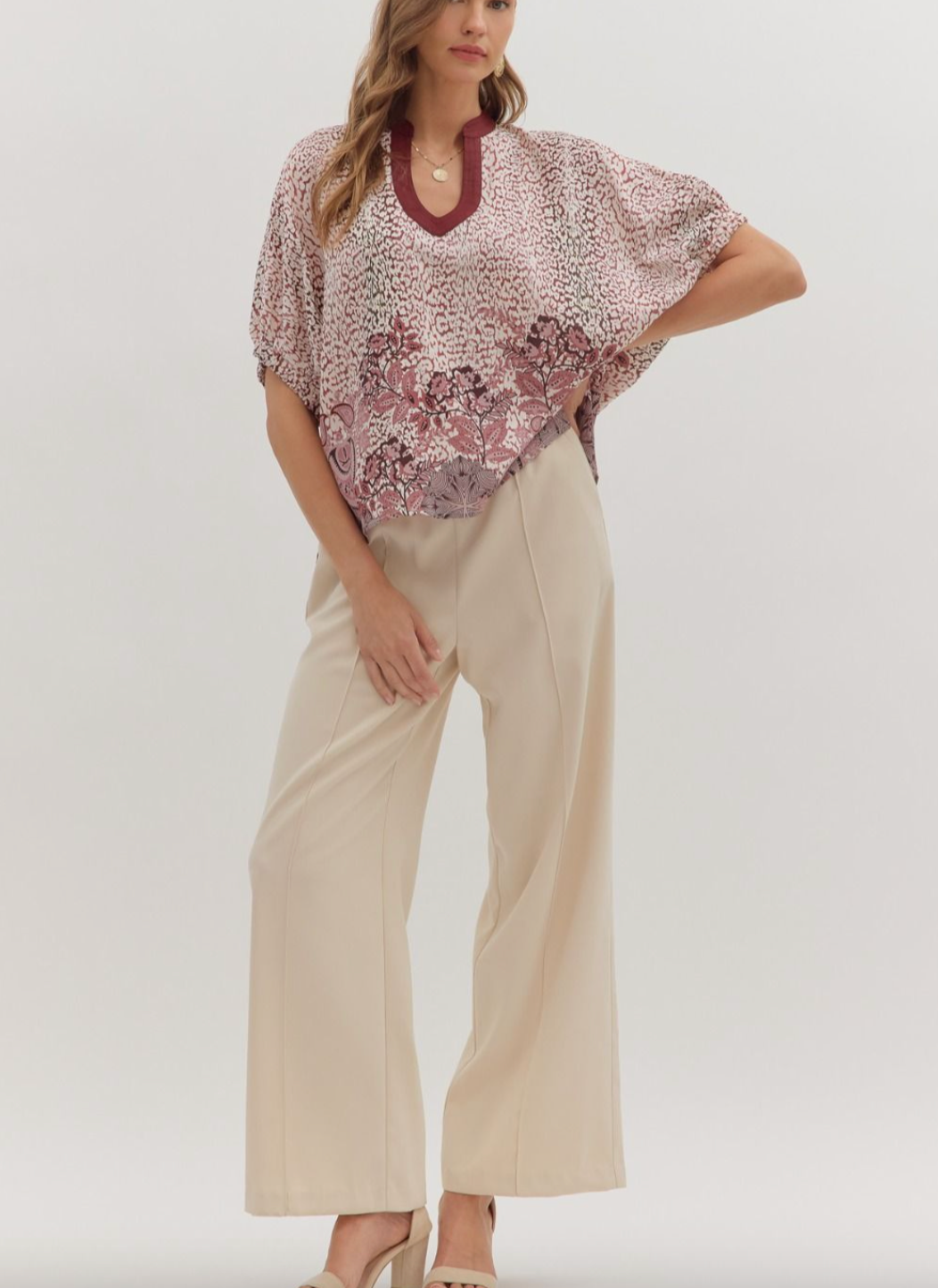 1804 Bubble Print Top
