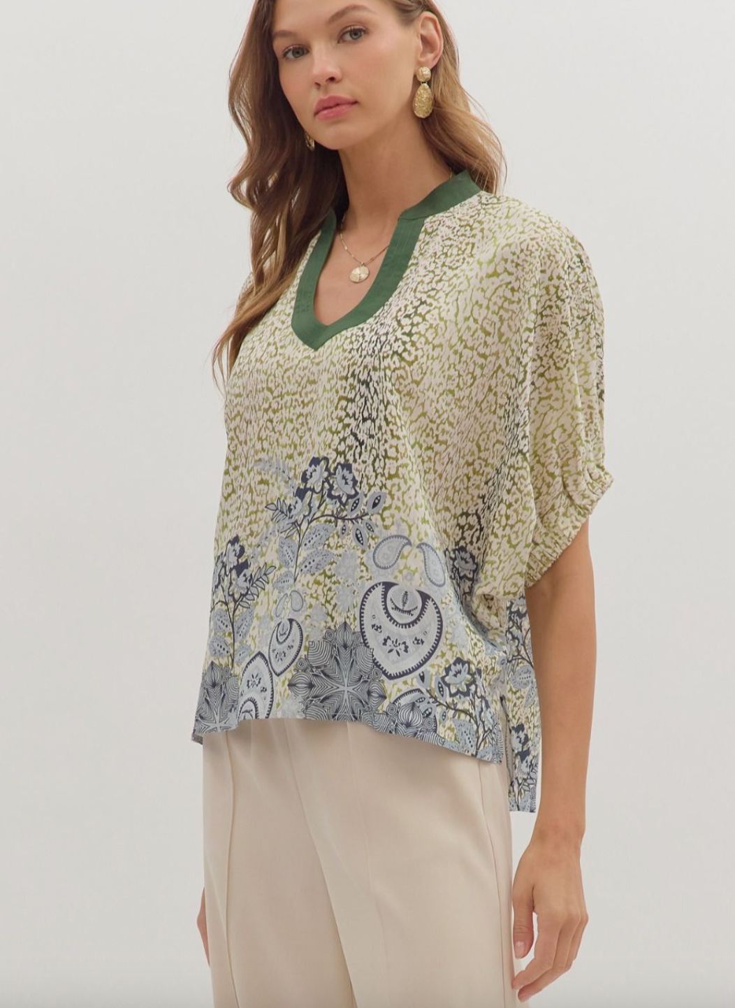 1804 Bubble Print Top