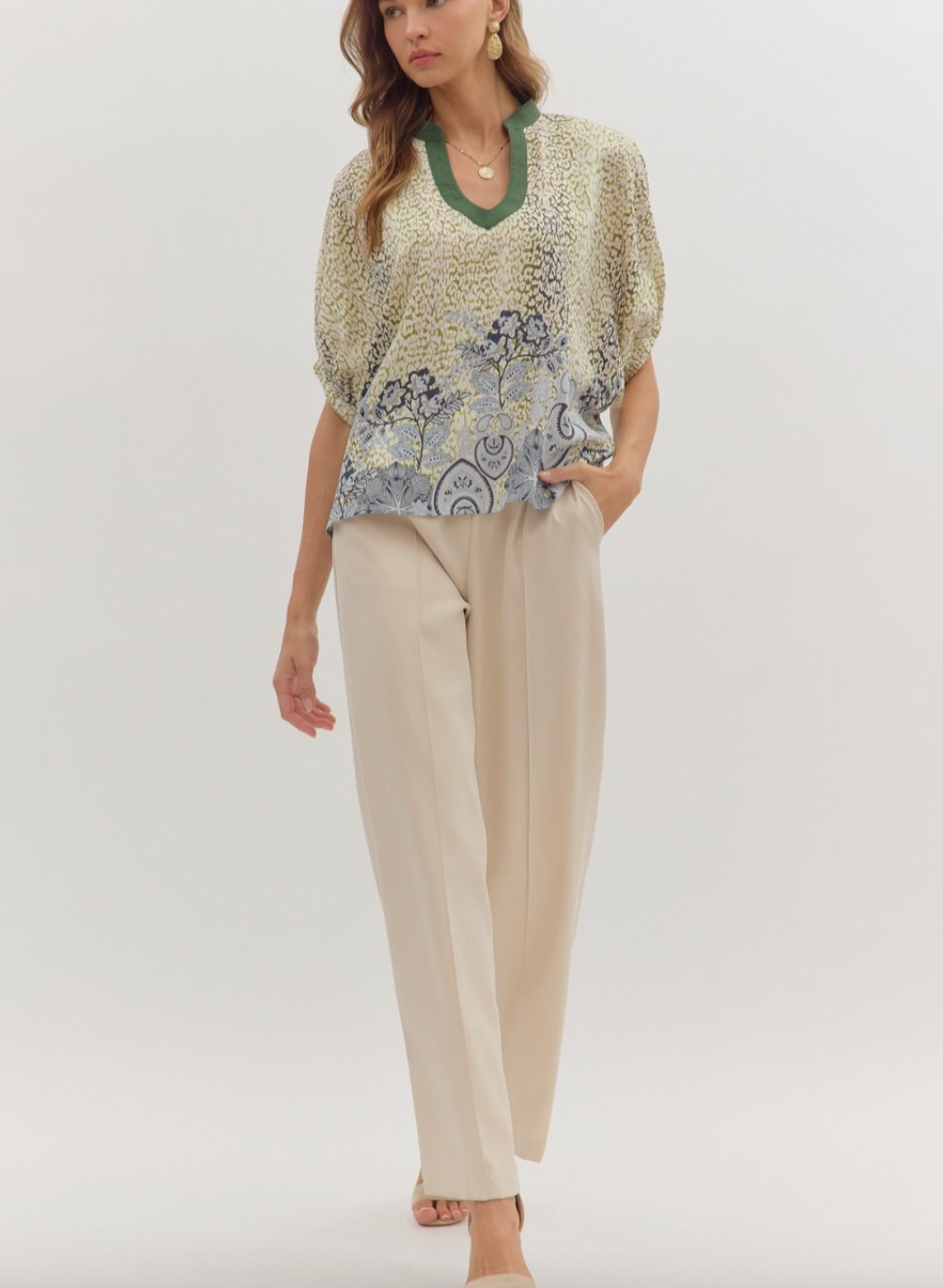 1804 Bubble Print Top