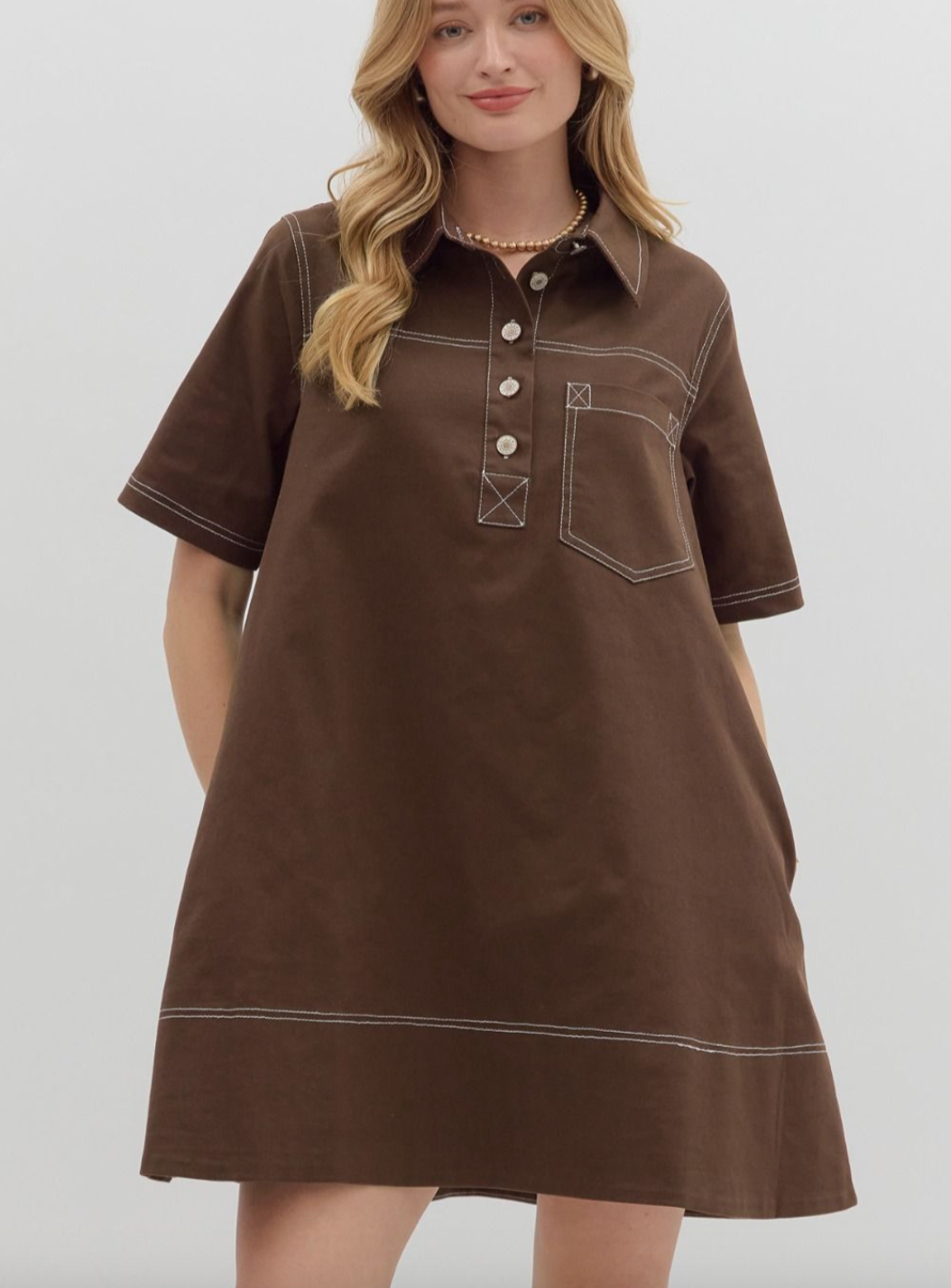 1684 Solid Stitch Dress