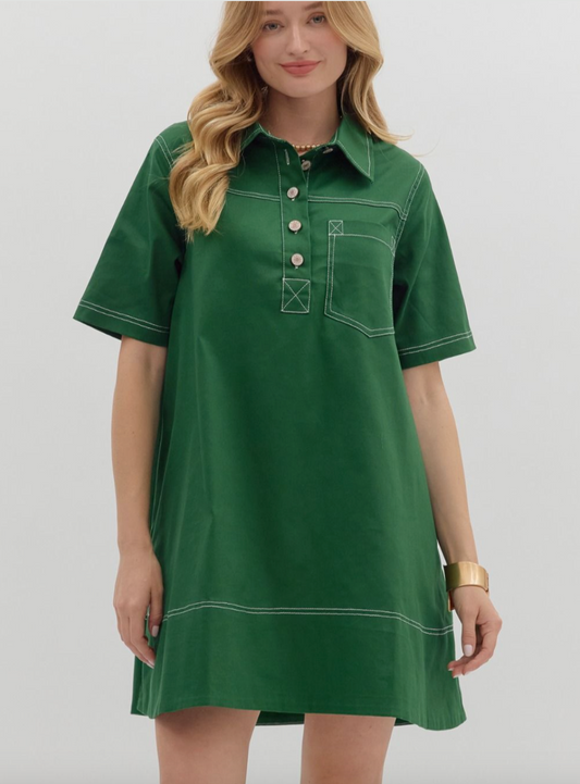 1684 Solid Stitch Dress