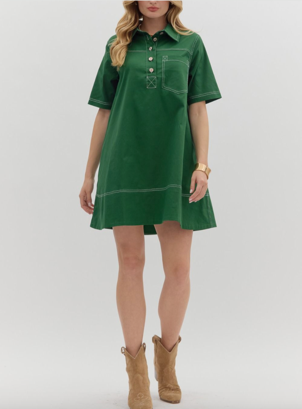 1684 Solid Stitch Dress