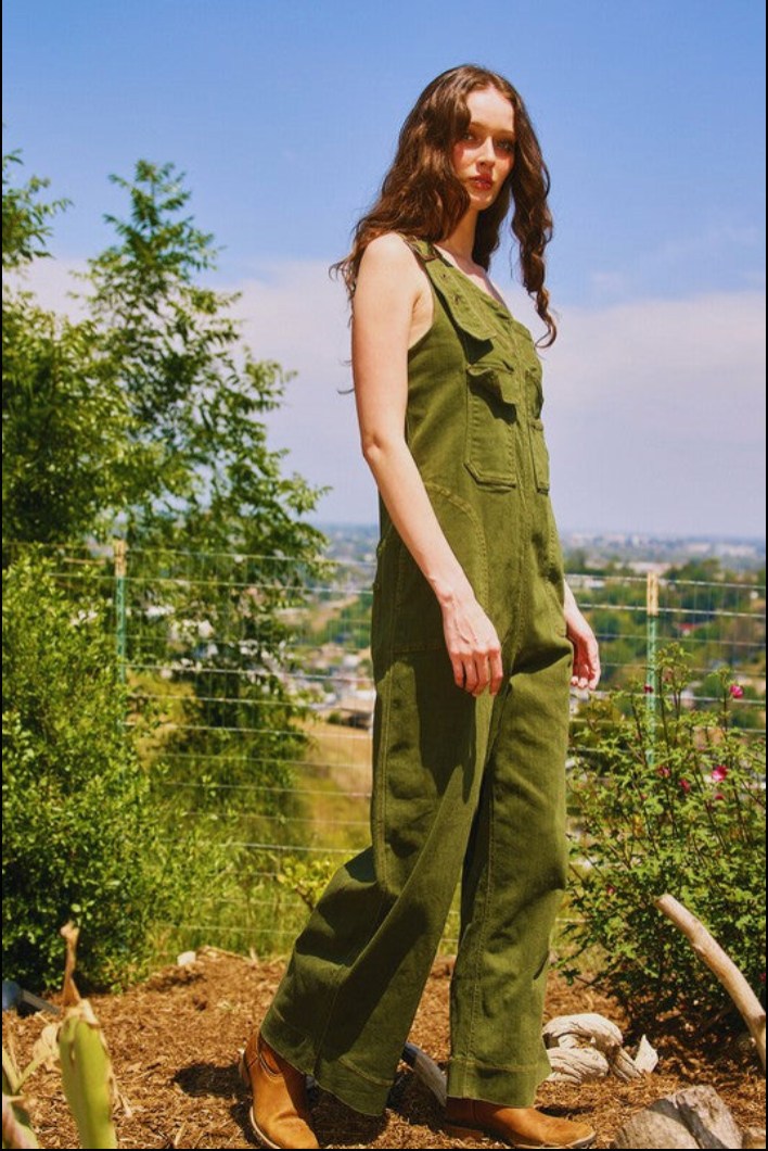 1704 One Shoulder Buckel Jumpsuit