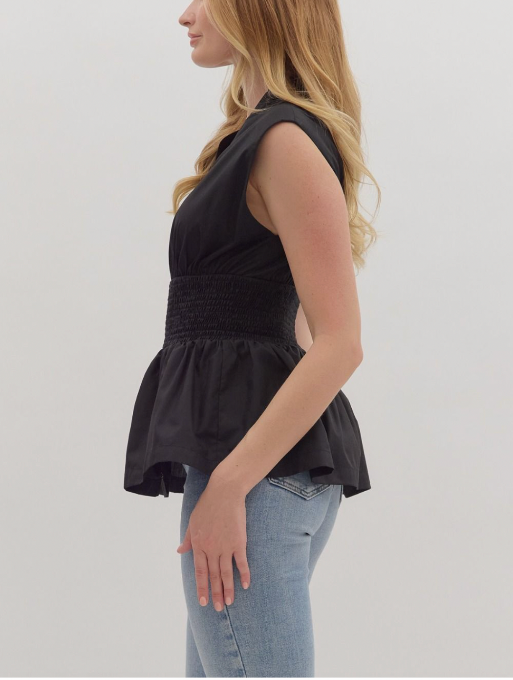 1834 Zipper Sleeveless Shirt