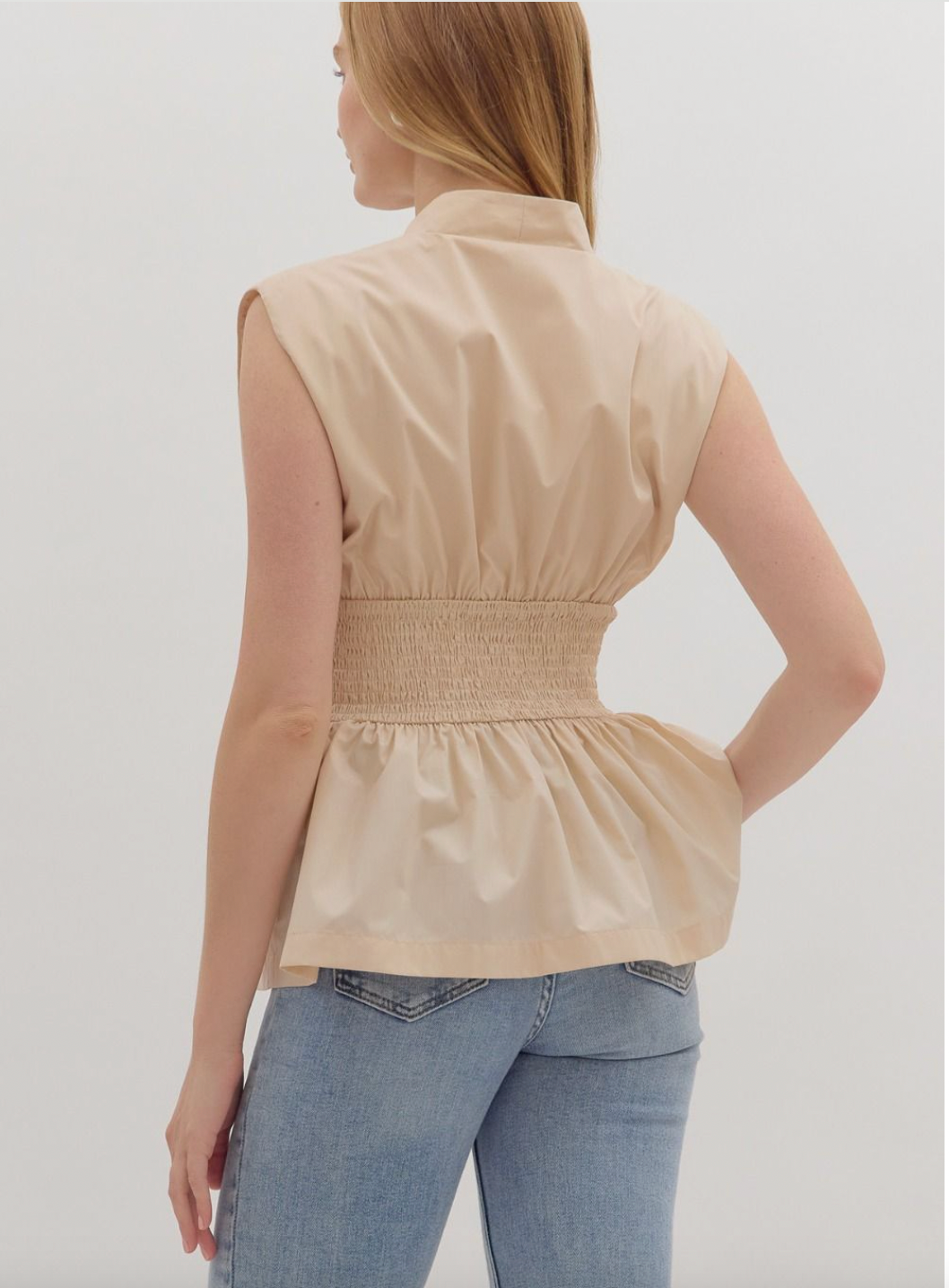 1834 Zipper Sleeveless Shirt