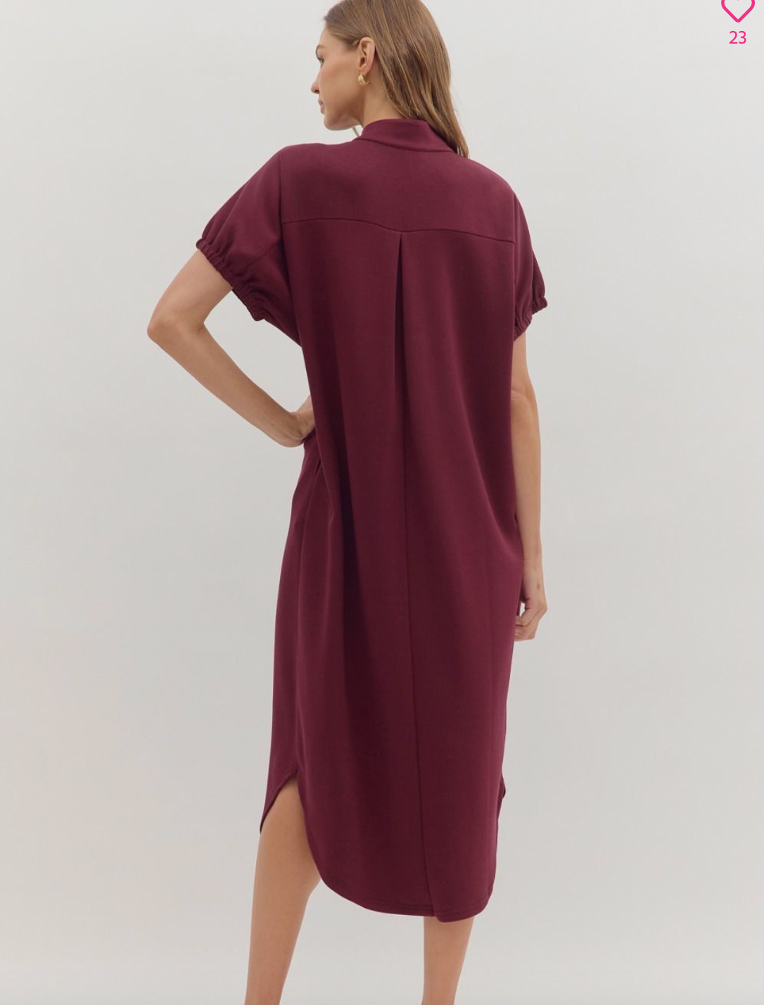 1830 Short Sleeve Midi Dress
