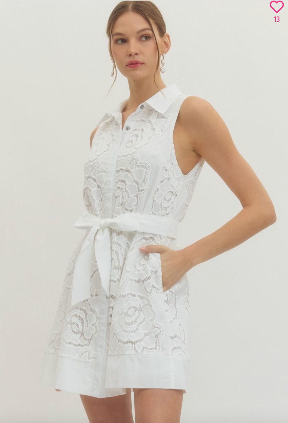 2030 Lace White Dress