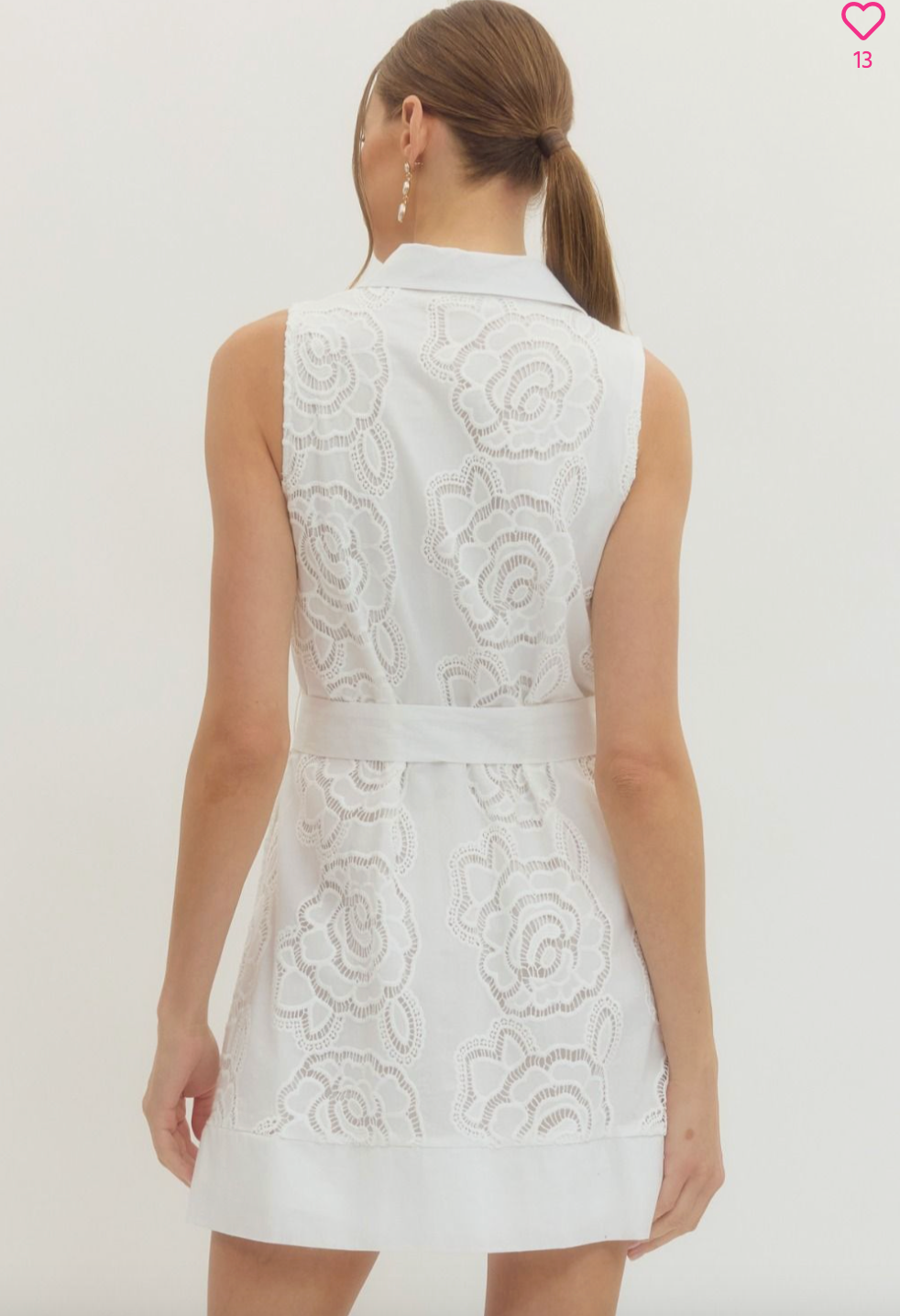 2030 Lace White Dress