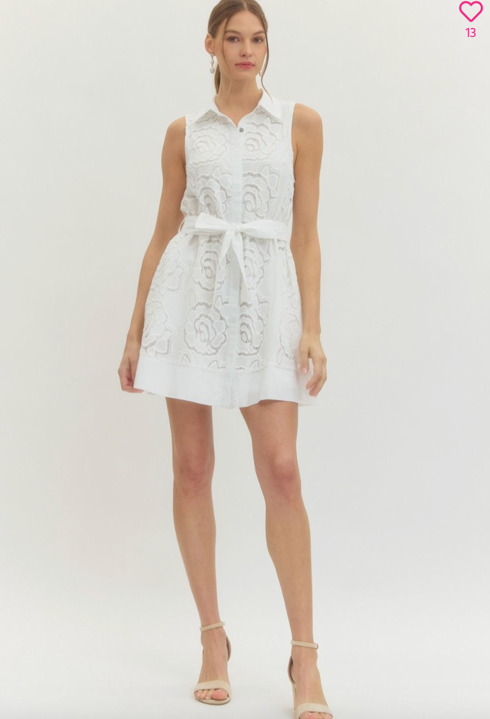 2030 Lace White Dress