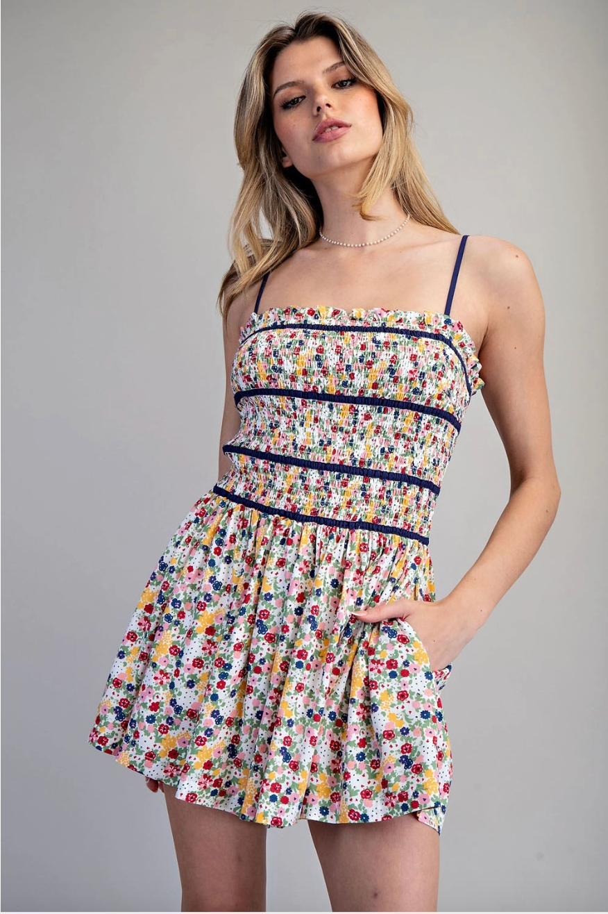 2322 Mini Floral Print Romper