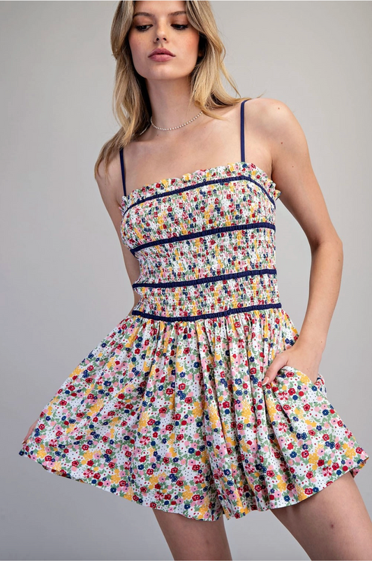 2322 Mini Floral Print Romper