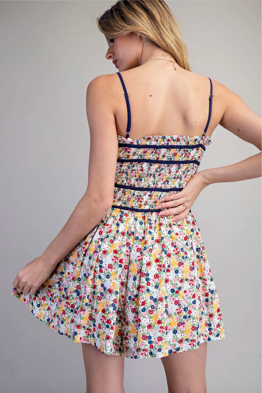 2322 Mini Floral Print Romper