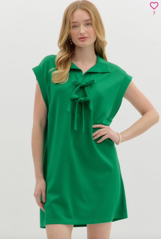 2339 Green Bow Dress