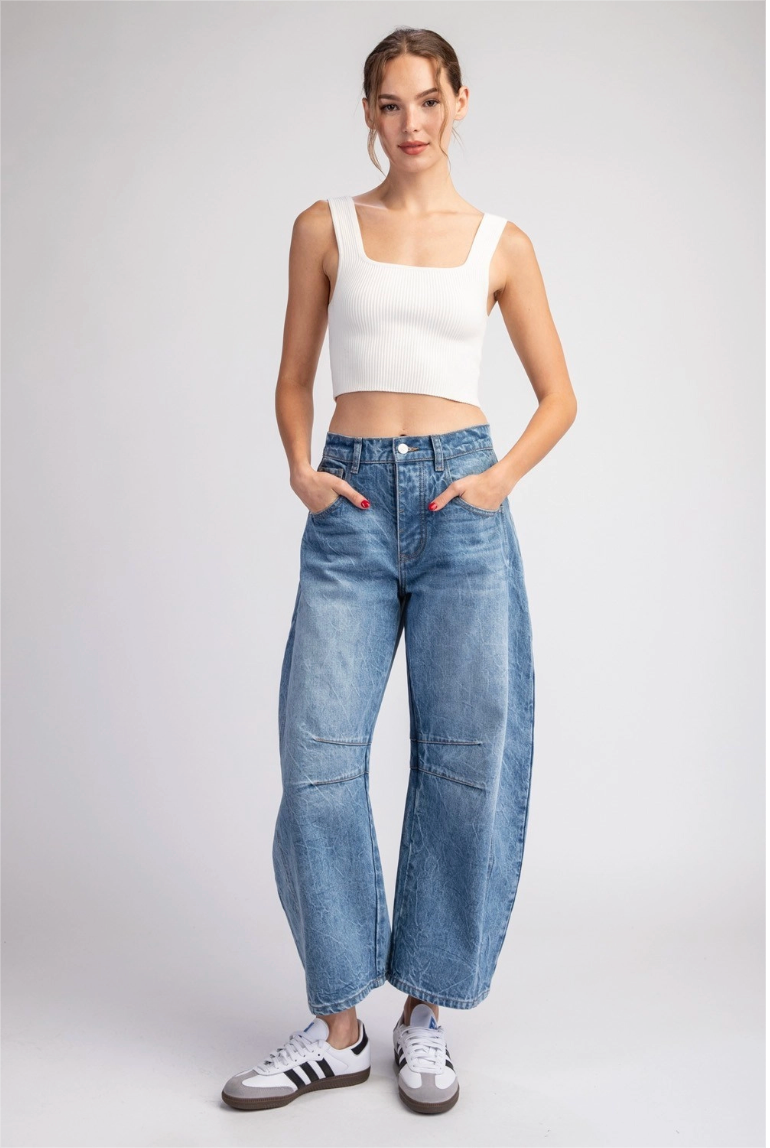 2319 Denim Barrel Pant