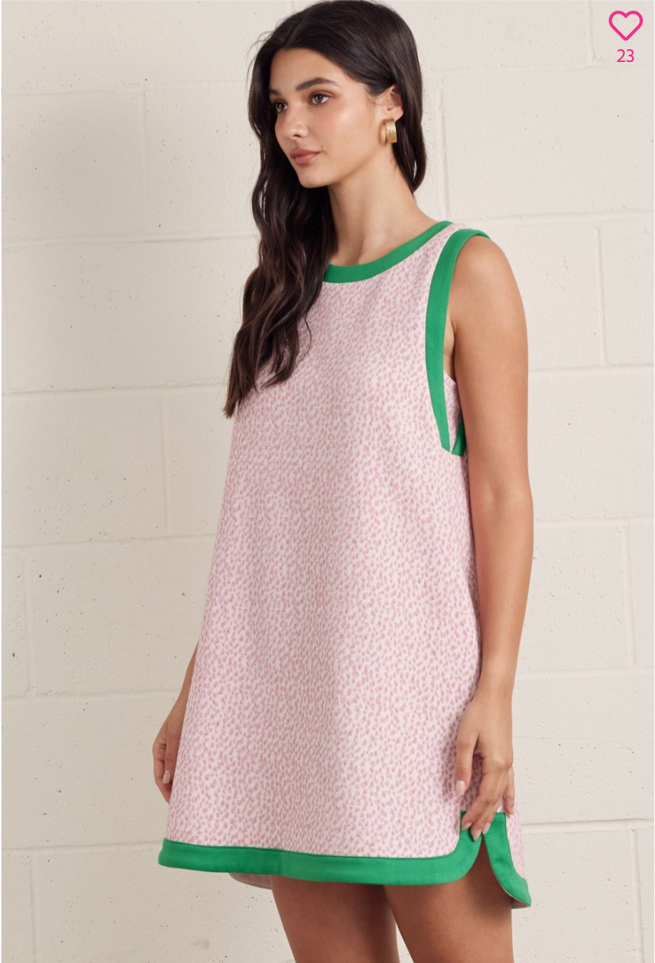 2449 Pink & Green Dress