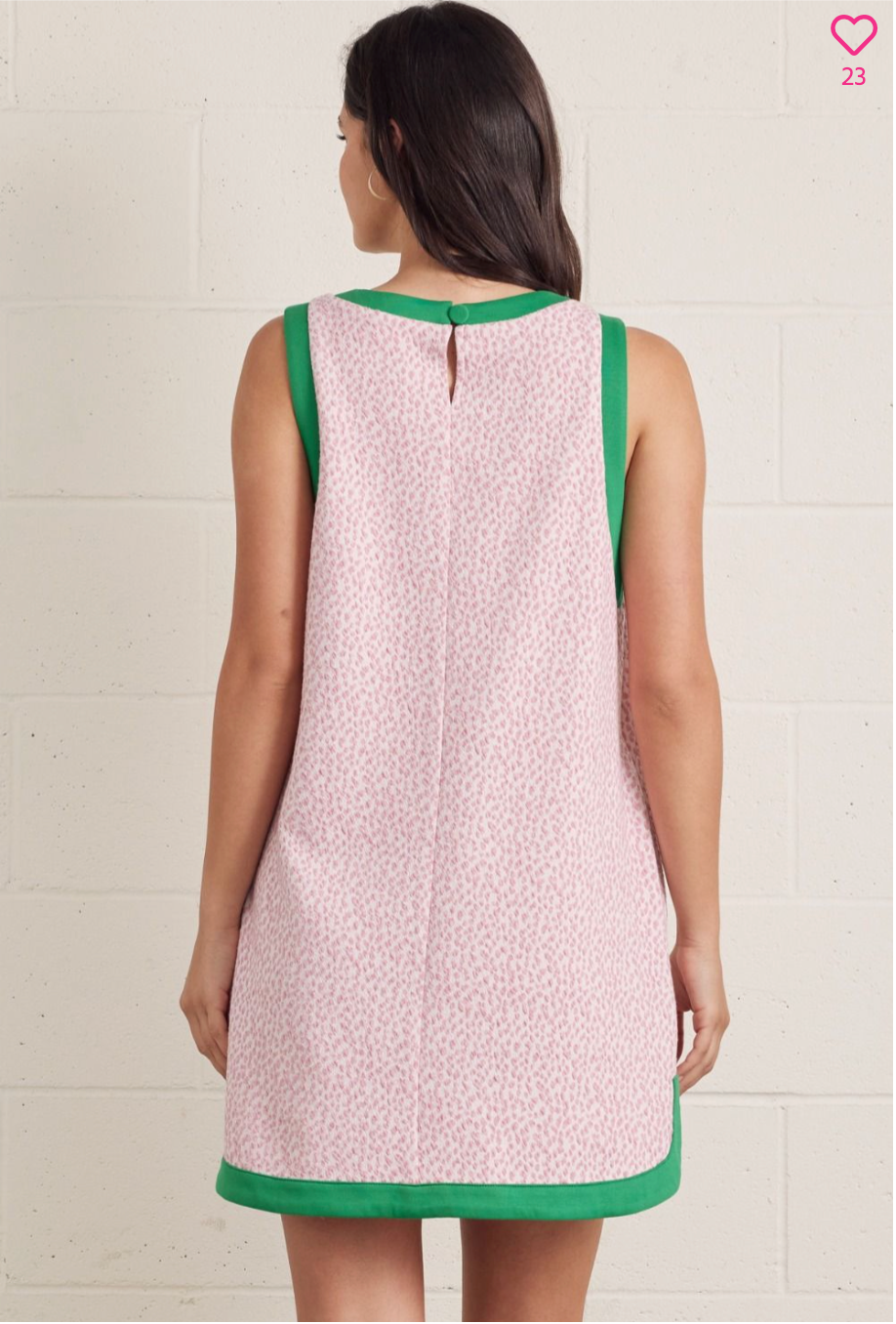2449 Pink & Green Dress
