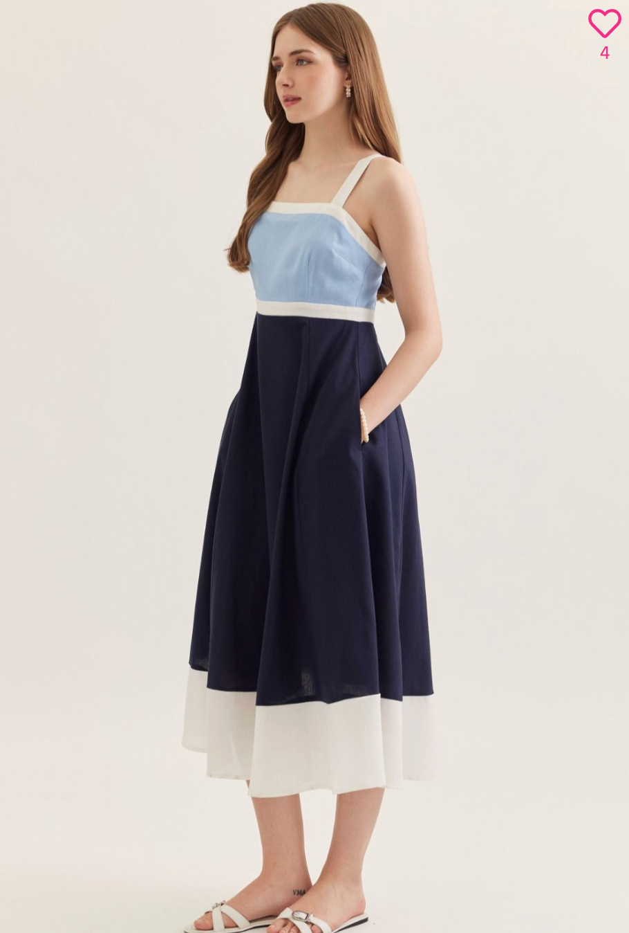 2451 Color Block Midi Dress