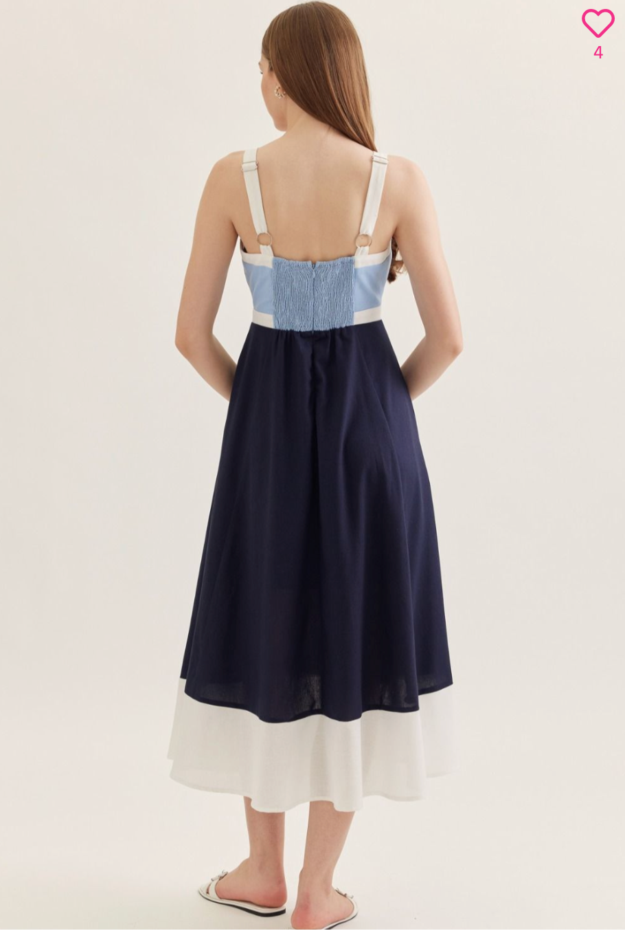 2451 Color Block Midi Dress