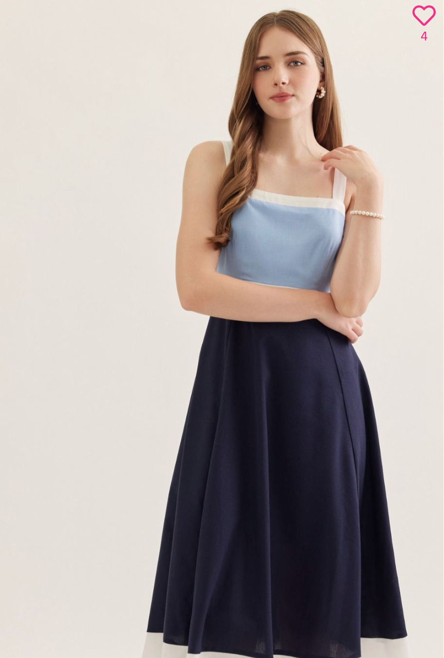 2451 Color Block Midi Dress