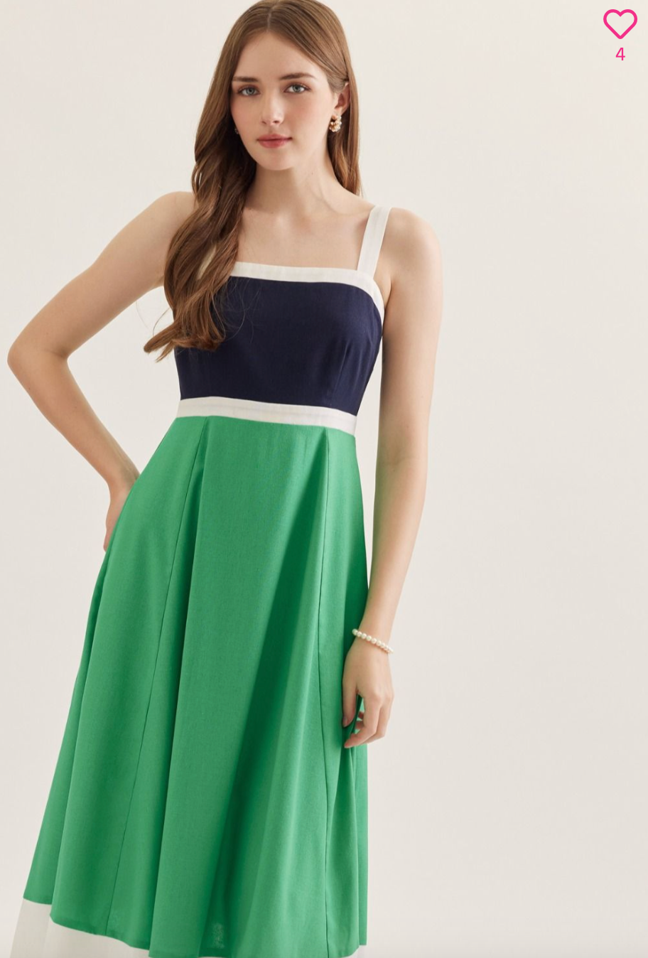 2451 Color Block Midi Dress