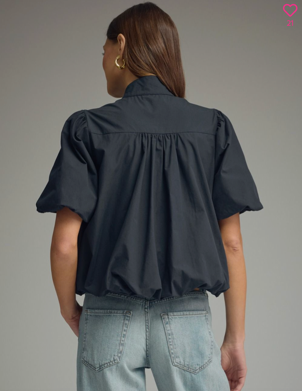2621 Button Down Bubble Top