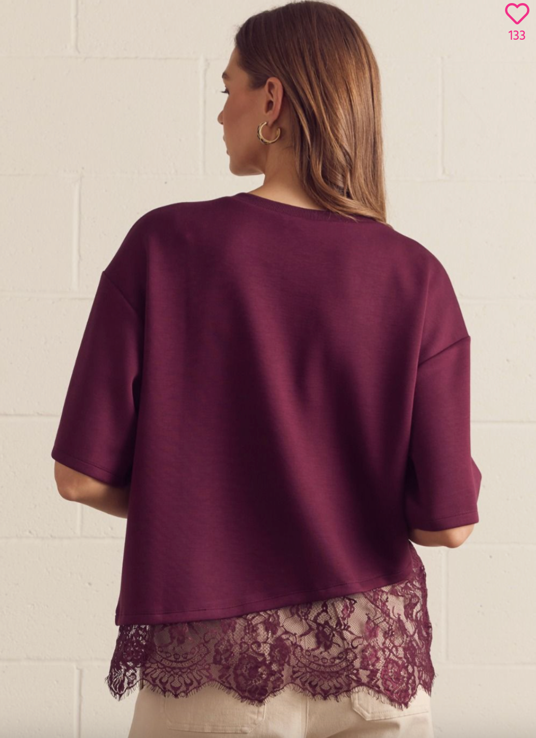2737 T-Shirt With Lace Trim