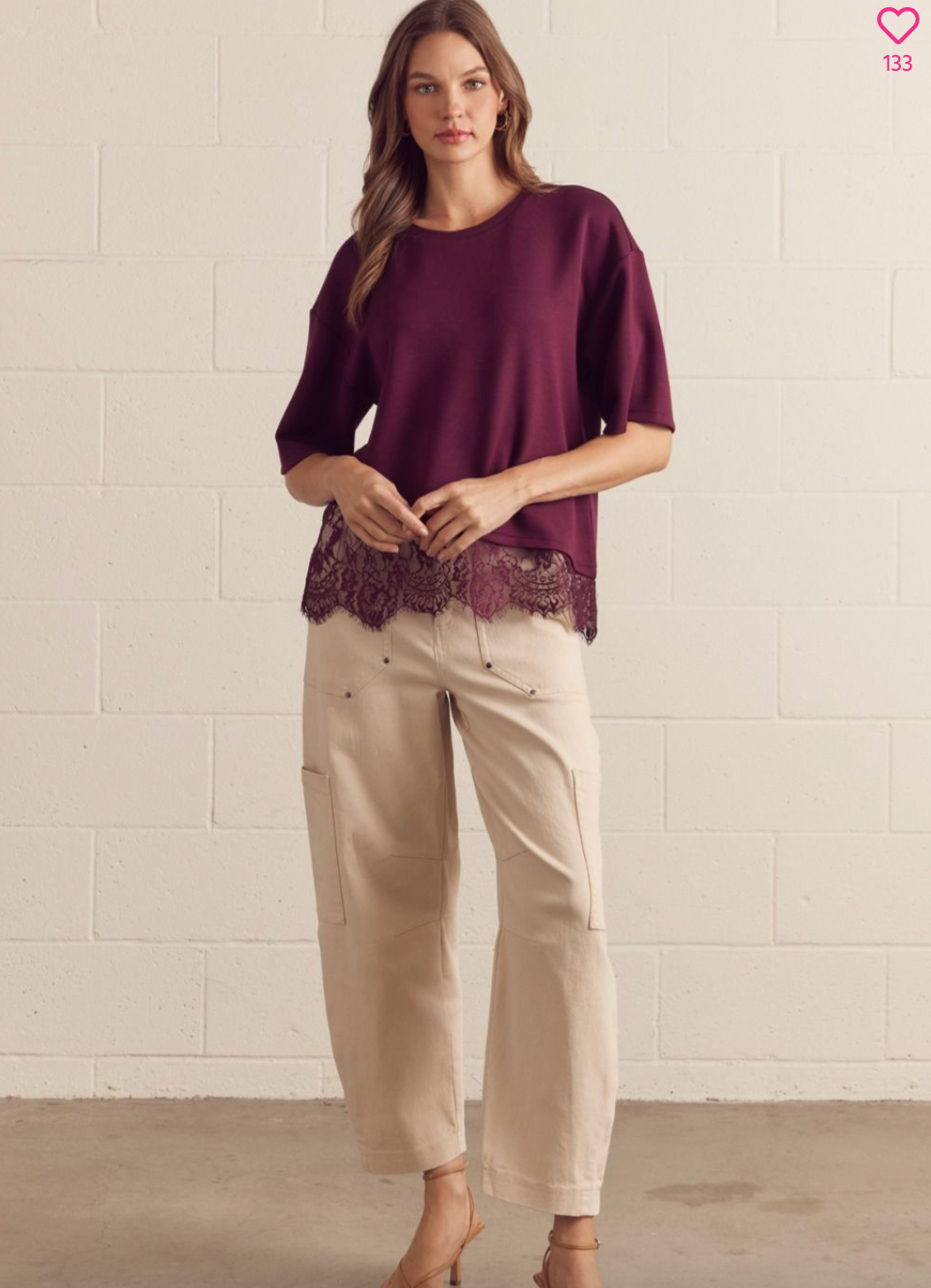 2737 T-Shirt With Lace Trim
