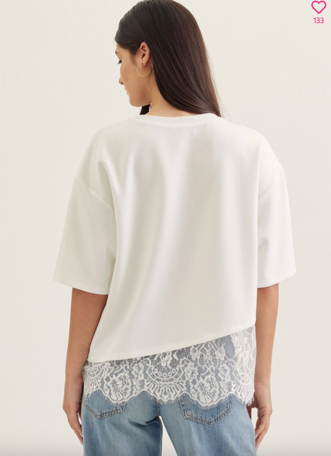 2737 T-Shirt With Lace Trim