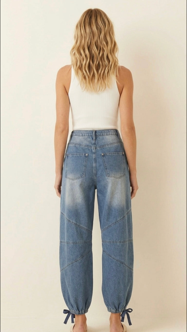 2179 Studded Barrel Denim Pant