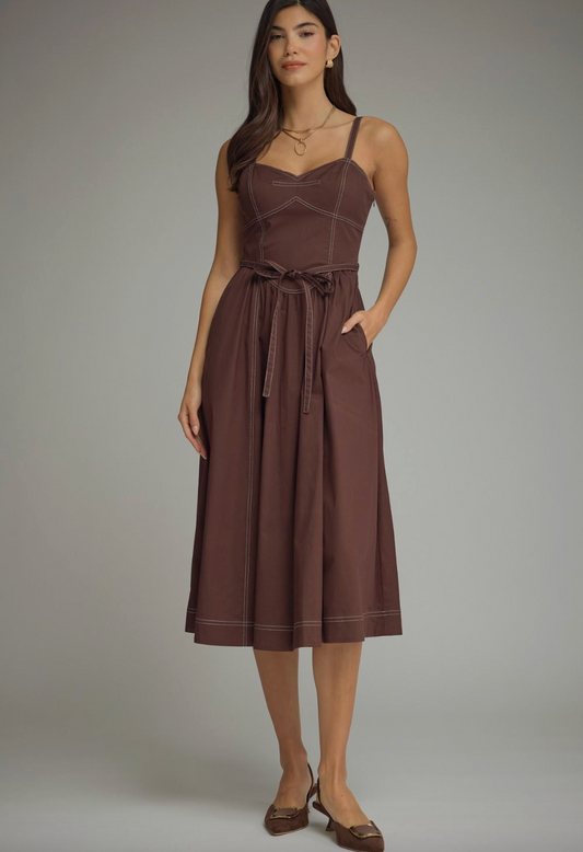 2645 Chocolate Midi Dress