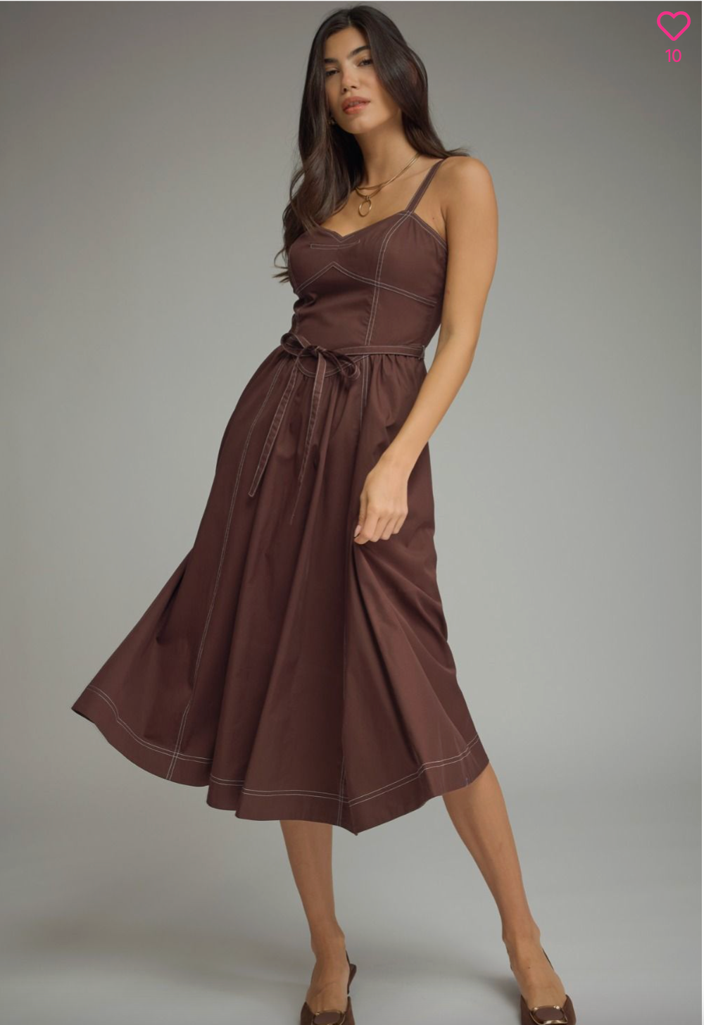 2645 Chocolate Midi Dress