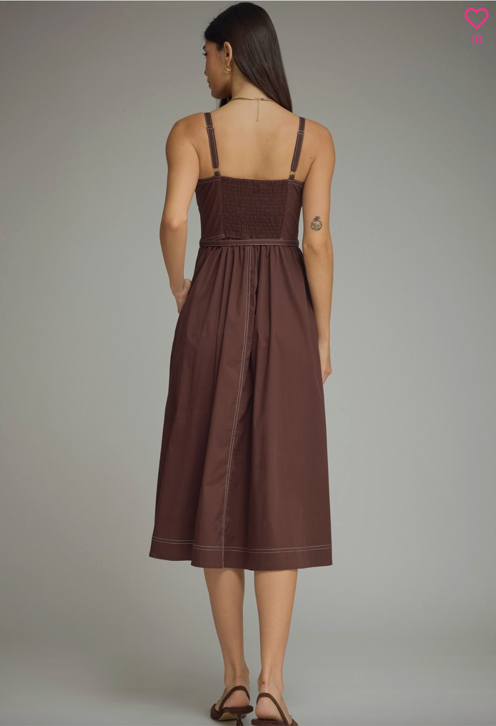 2645 Chocolate Midi Dress