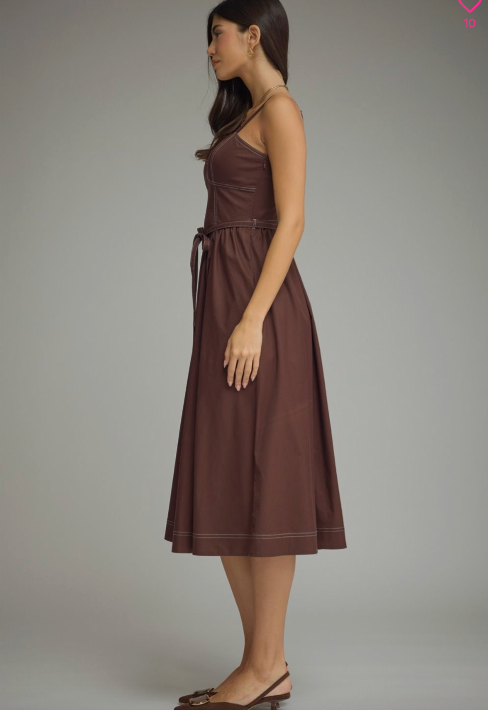 2645 Chocolate Midi Dress