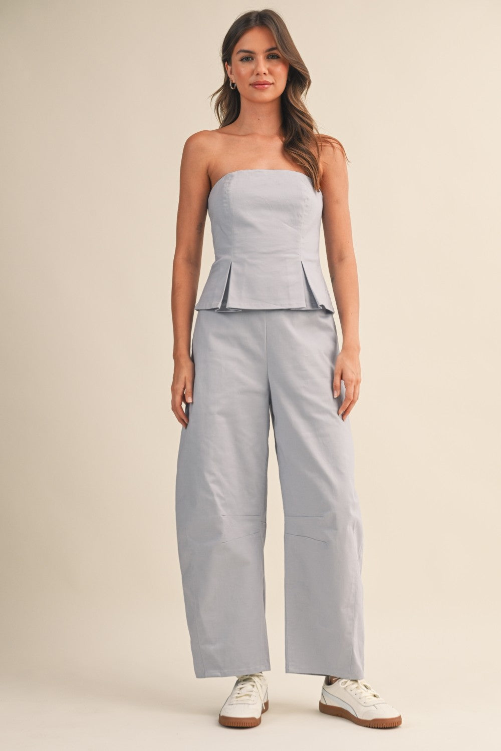 2514 Strapless Baby Blue Jumpsuit