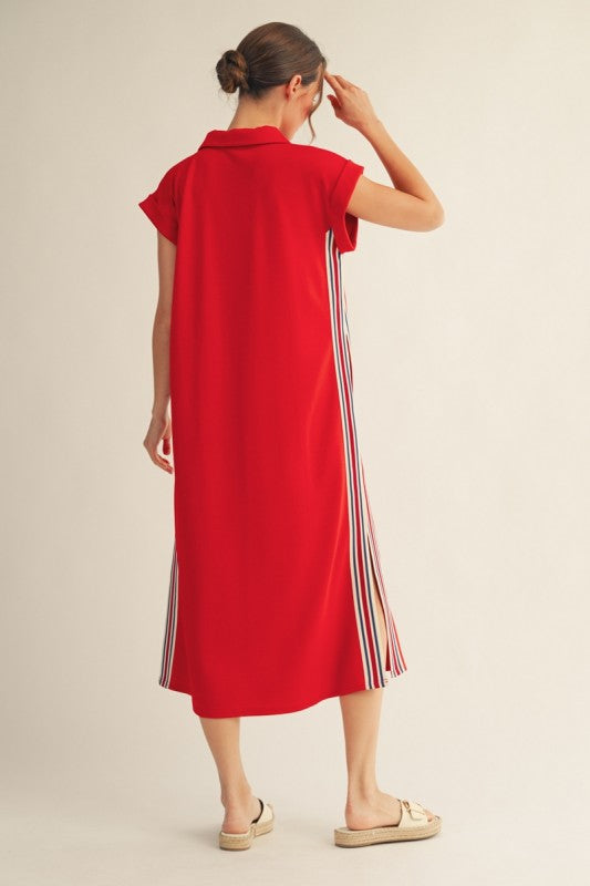 2109 Collar Track Lines Dress