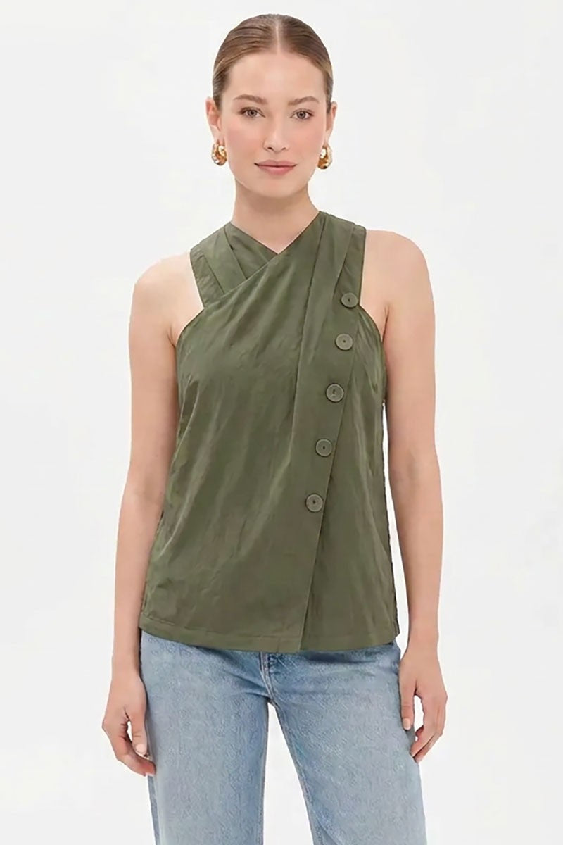 2625 Asymmetrical Cross Front Top