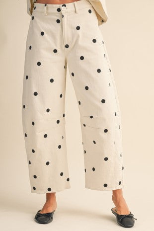 2567 Polka Dots Barrel Pant