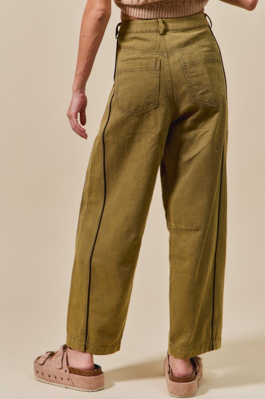 1819 Olive Barrel Pant