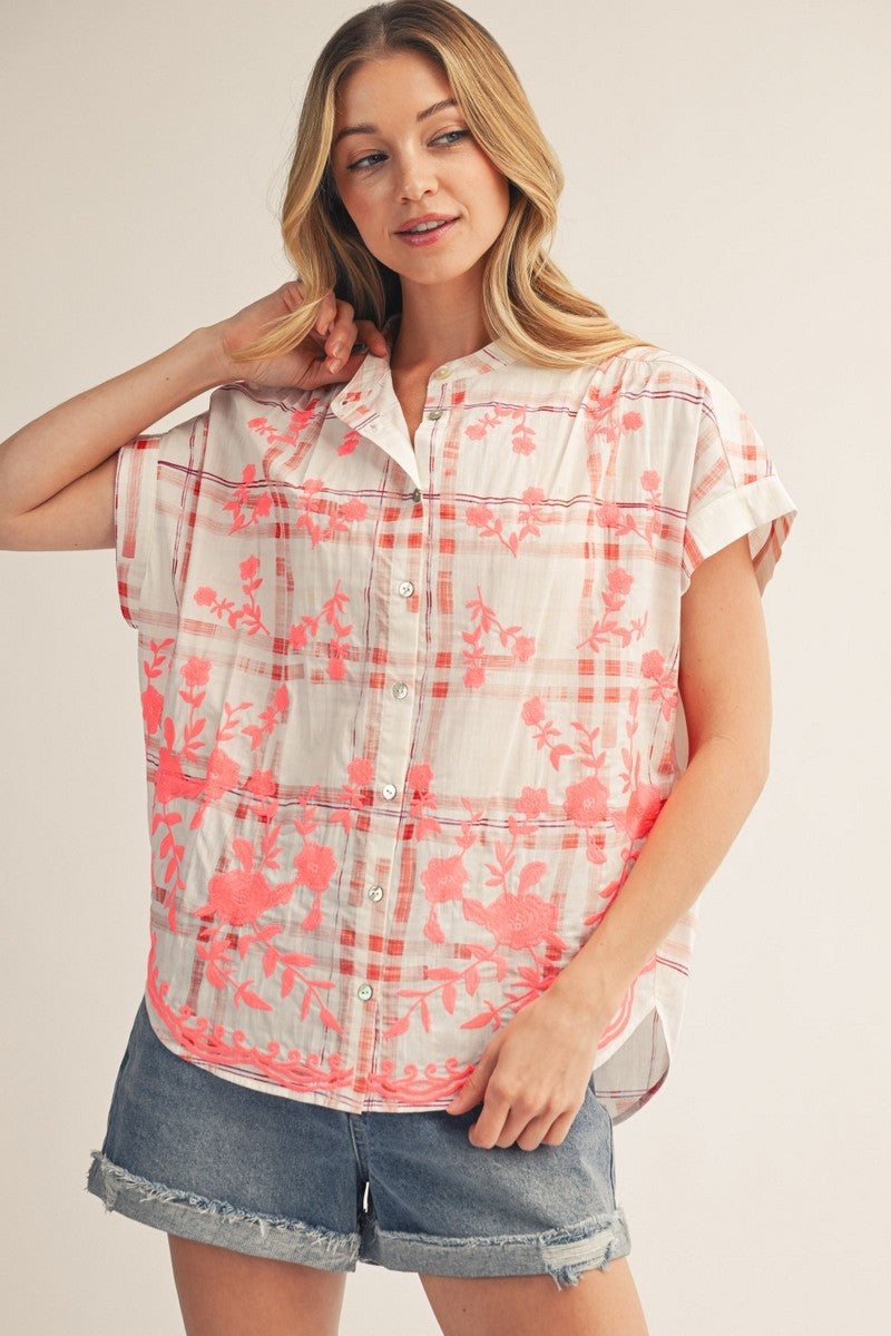 2311 Neon Floral Top