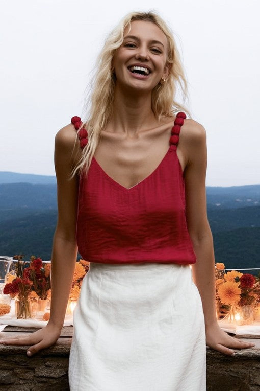 1818 Bubble V-neck Top