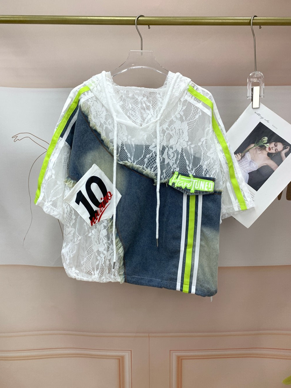 2439 Lace Neon Collage Jacket