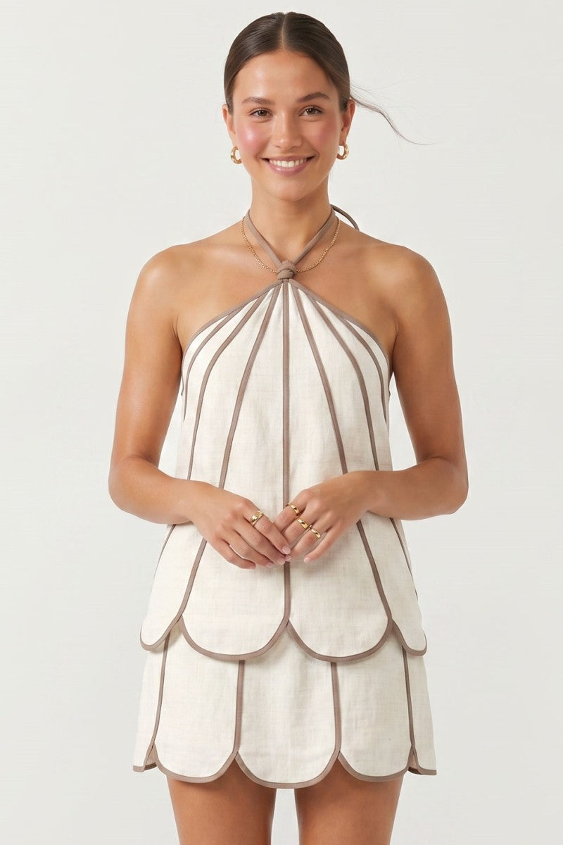 2541 Skort & Halter Top Trim Set