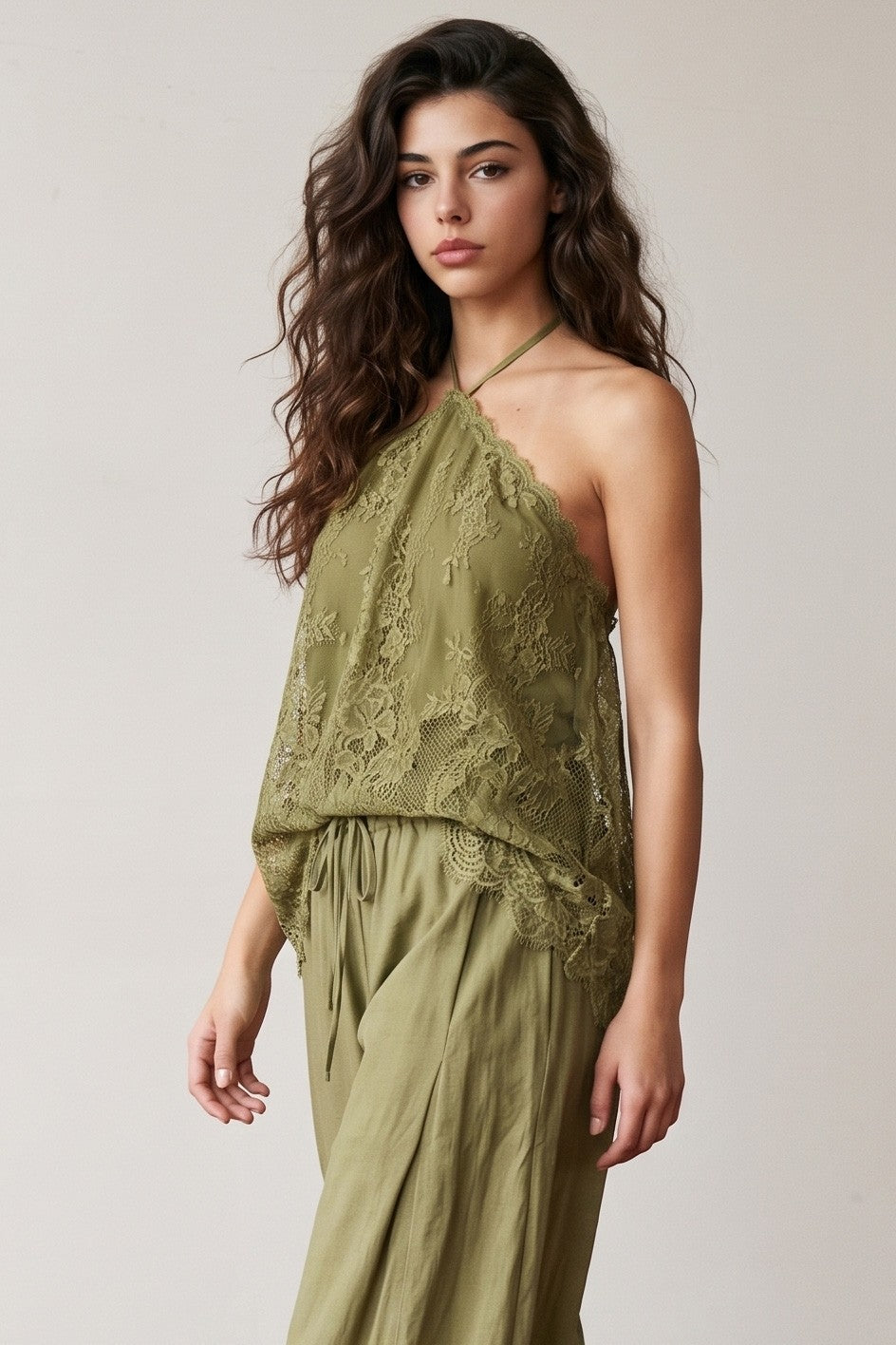 2761 Halter Lace Top