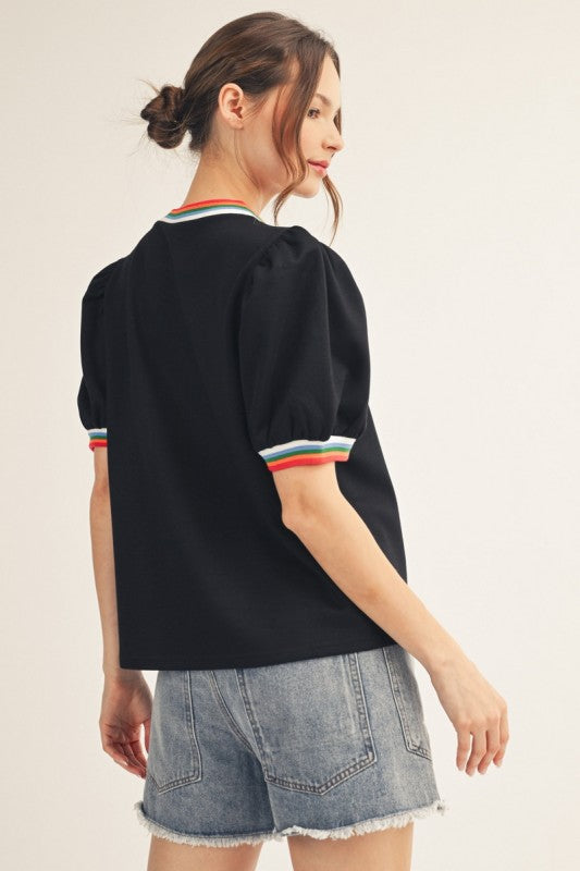 2206 Multi Color Trim Shirt