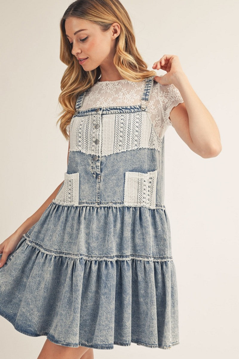 2279 Overall Lace Dress